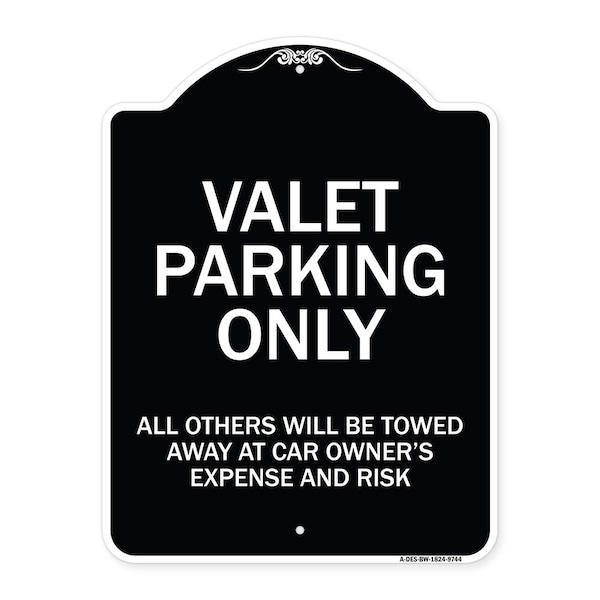 Designer Series-Valet Parking All Others Will Be Towed Away Car Owner, 24" x 18", BW-1824-9744